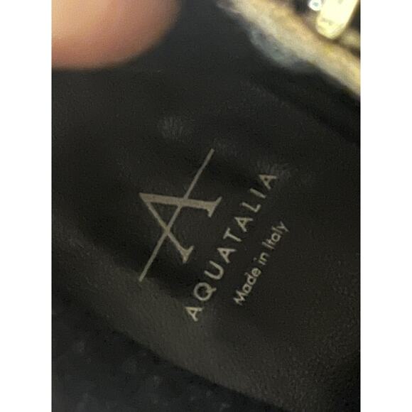 Aquatalia 'Tracy' Suede Ankle Boots Waterproof •9• Leather Buckle Brown Worn 1x - Picture 13 of 14